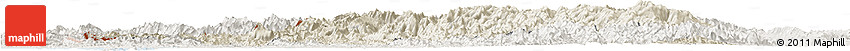 Shaded Relief Horizon Map of Chin, lighten