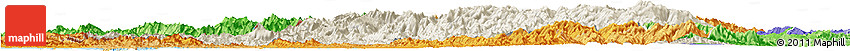 Shaded Relief Horizon Map of Chin, political shades outside