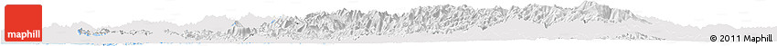 Silver Style Horizon Map of Chin, single color outside
