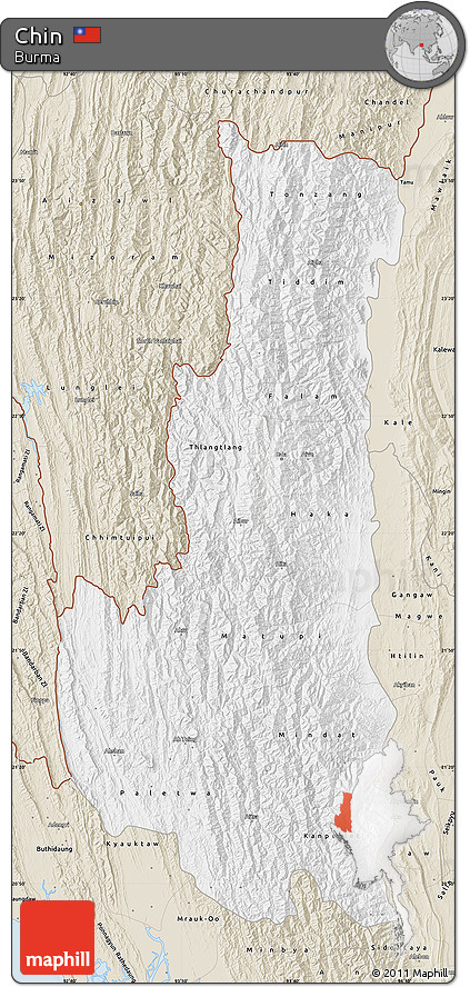 Classic Style Map of Chin