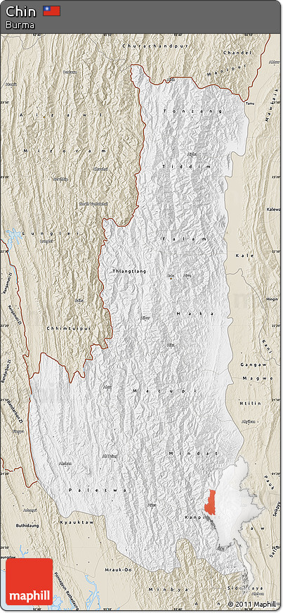 Classic Style Map of Chin