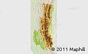 Physical Map of Chin, lighten