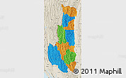 Political Map of Chin, shaded relief outside