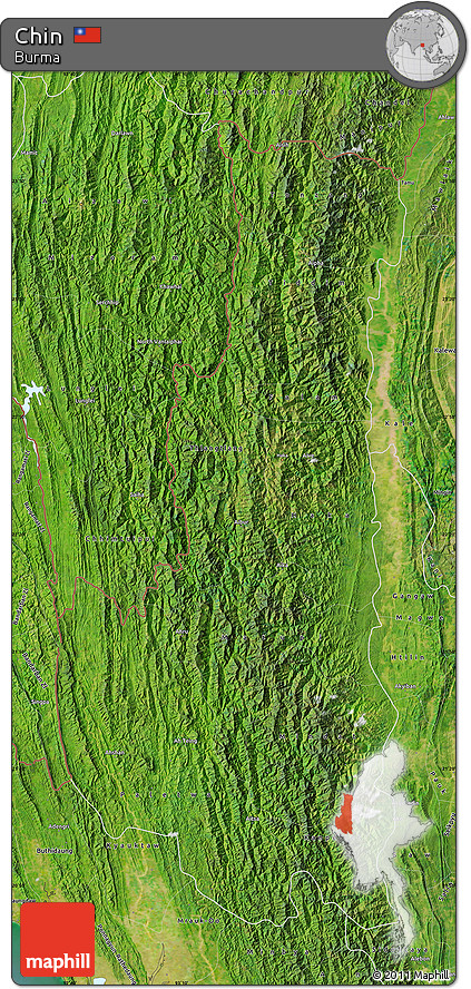 Satellite Map of Chin