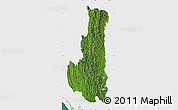 Satellite Map of Chin, single color outside