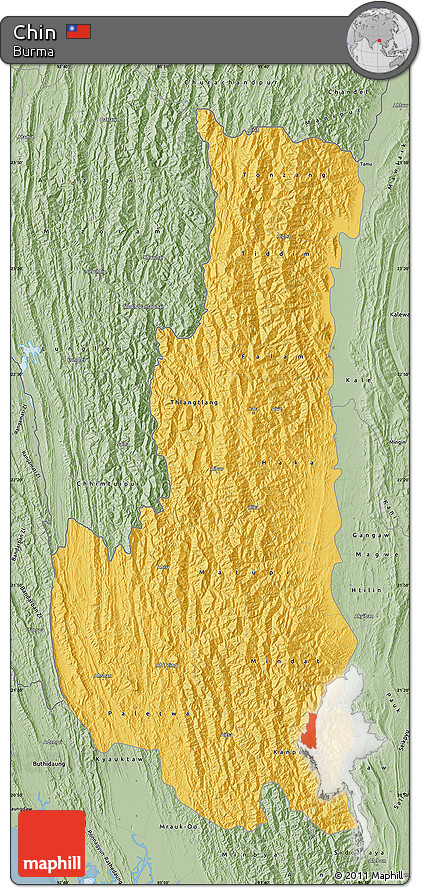 Savanna Style Map of Chin