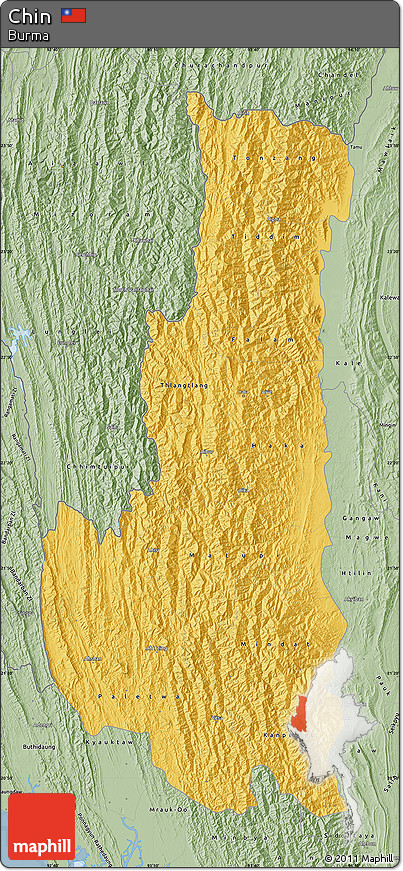 Savanna Style Map of Chin