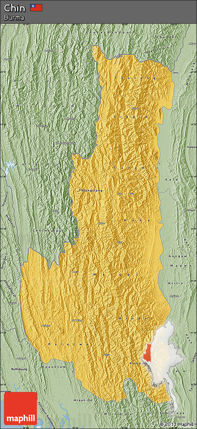 Savanna Style Map of Chin