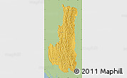Savanna Style Map of Chin, single color outside