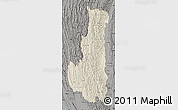 Shaded Relief Map of Chin, darken, semi-desaturated