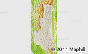 Shaded Relief Map of Chin, physical outside
