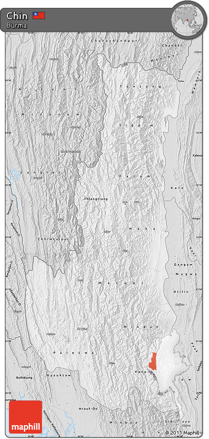 Silver Style Map of Chin