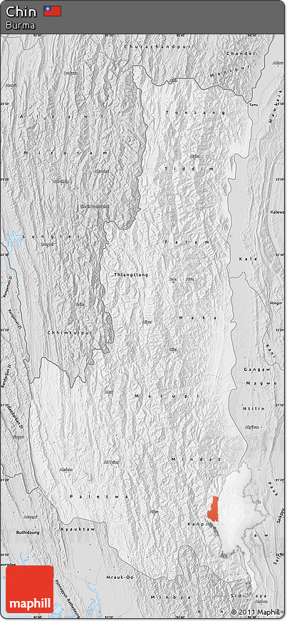 Silver Style Map of Chin