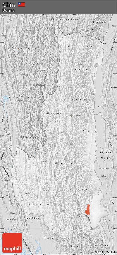 Silver Style Map of Chin