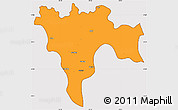 Political Simple Map of Matupi, cropped outside