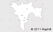 Silver Style Simple Map of Matupi, cropped outside