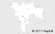 Silver Style Simple Map of Matupi, single color outside