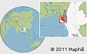 Savanna Style Location Map of Paletwa, highlighted country, highlighted parent region