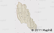 Shaded Relief Map of Paletwa, cropped outside