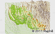 Physical Panoramic Map of Paletwa, lighten