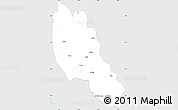 Silver Style Simple Map of Paletwa, single color outside