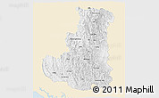Classic Style Panoramic Map of Chin, single color outside
