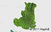 Satellite Panoramic Map of Chin, single color outside