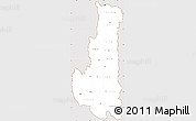 Classic Style Simple Map of Chin, cropped outside
