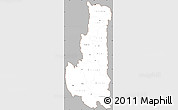 Gray Simple Map of Chin, cropped outside