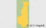 Savanna Style Simple Map of Chin, cropped outside