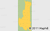 Savanna Style Simple Map of Chin, single color outside