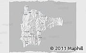 Gray 3D Map of Tiddim, single color outside