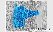 Political 3D Map of Tiddim, lighten, desaturated