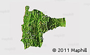 Satellite 3D Map of Tiddim, cropped outside