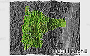 Satellite 3D Map of Tiddim, desaturated