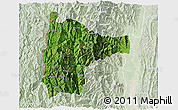 Satellite 3D Map of Tiddim, lighten
