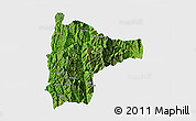 Satellite 3D Map of Tiddim, single color outside