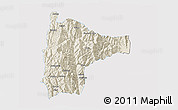 Shaded Relief 3D Map of Tiddim, single color outside