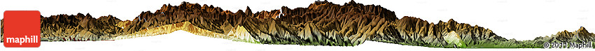 Physical Horizon Map of Tiddim, darken