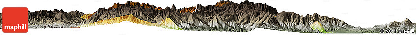 Physical Horizon Map of Tiddim, darken, semi-desaturated