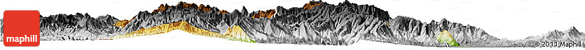 Physical Horizon Map of Tiddim, desaturated