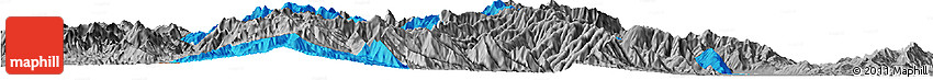Political Horizon Map of Tiddim, desaturated