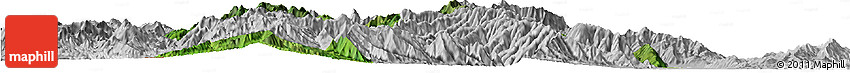 Satellite Horizon Map of Tiddim, lighten, desaturated