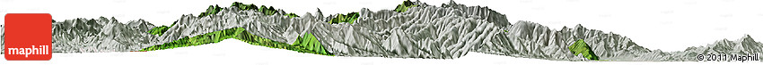Satellite Horizon Map of Tiddim, lighten, semi-desaturated