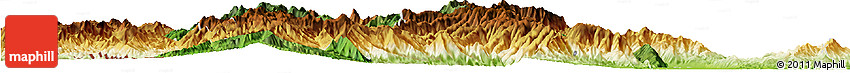 Satellite Horizon Map of Tiddim, physical outside