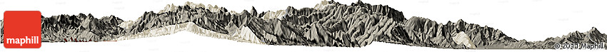 Shaded Relief Horizon Map of Tiddim, darken
