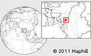 Blank Location Map of Tiddim, highlighted parent region