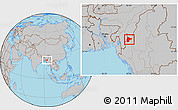 Gray Location Map of Tiddim