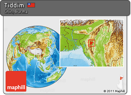 Physical Location Map of Tiddim