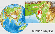 Physical Location Map of Tiddim, highlighted parent region